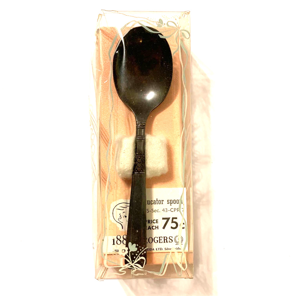 1881 Rogers Oneida LTD Silver Plated Baby Spoon Original Box New Old Stock NOS